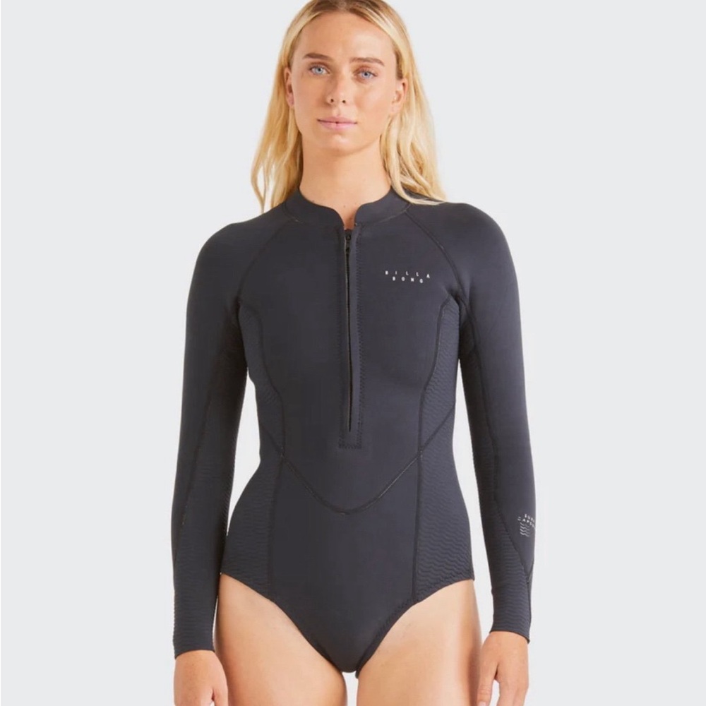 Billabong Women's 2mm Salty Dayz Long Sleeve Springsuit Black Sz 8